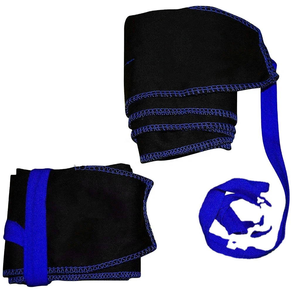 Blue Strength  Cotton Wrist Wrap Custom Logo Cotton Gym Weight Lifting Wrist Wrap custom solid  wraps