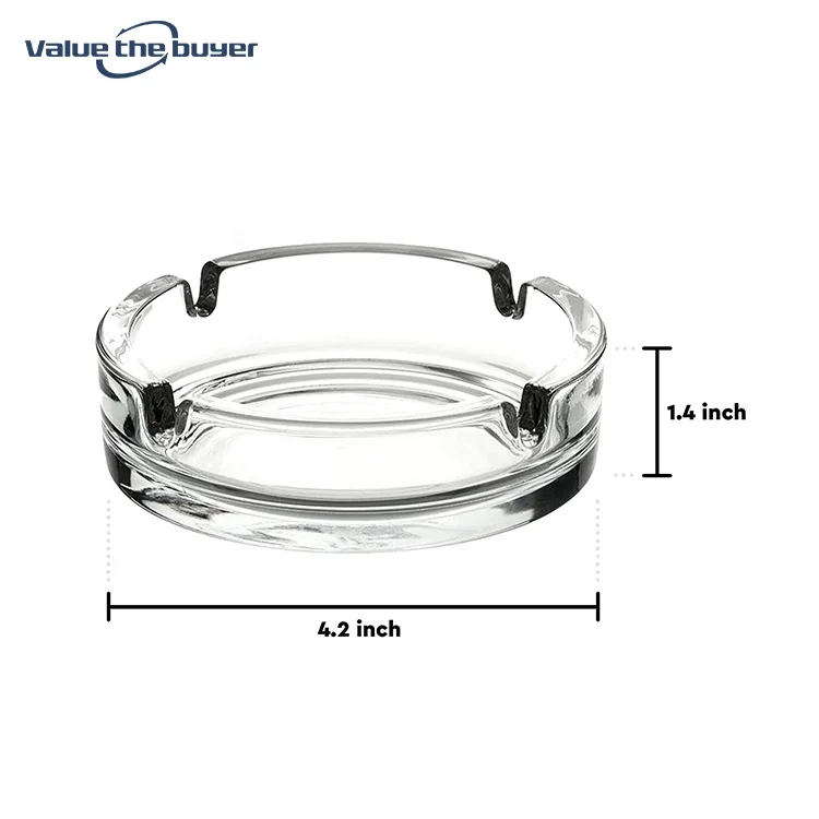 Free Design LOGO Cheap Wholesale Clear Custom Glass Ashtray for Cigarette Herb