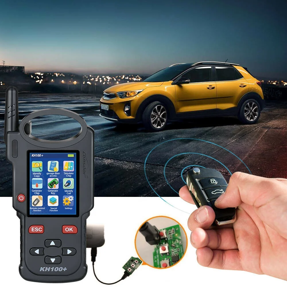 Original Lonsdor KH100+ Hand Held Smart Remote Auto Car Programmer Detect Super Frequency with 4pcs Remote Keys Support 902MHZ