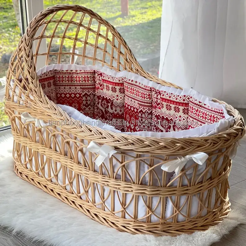 Безопасная и экологичная детская корзина из ротанга для хранения одежды