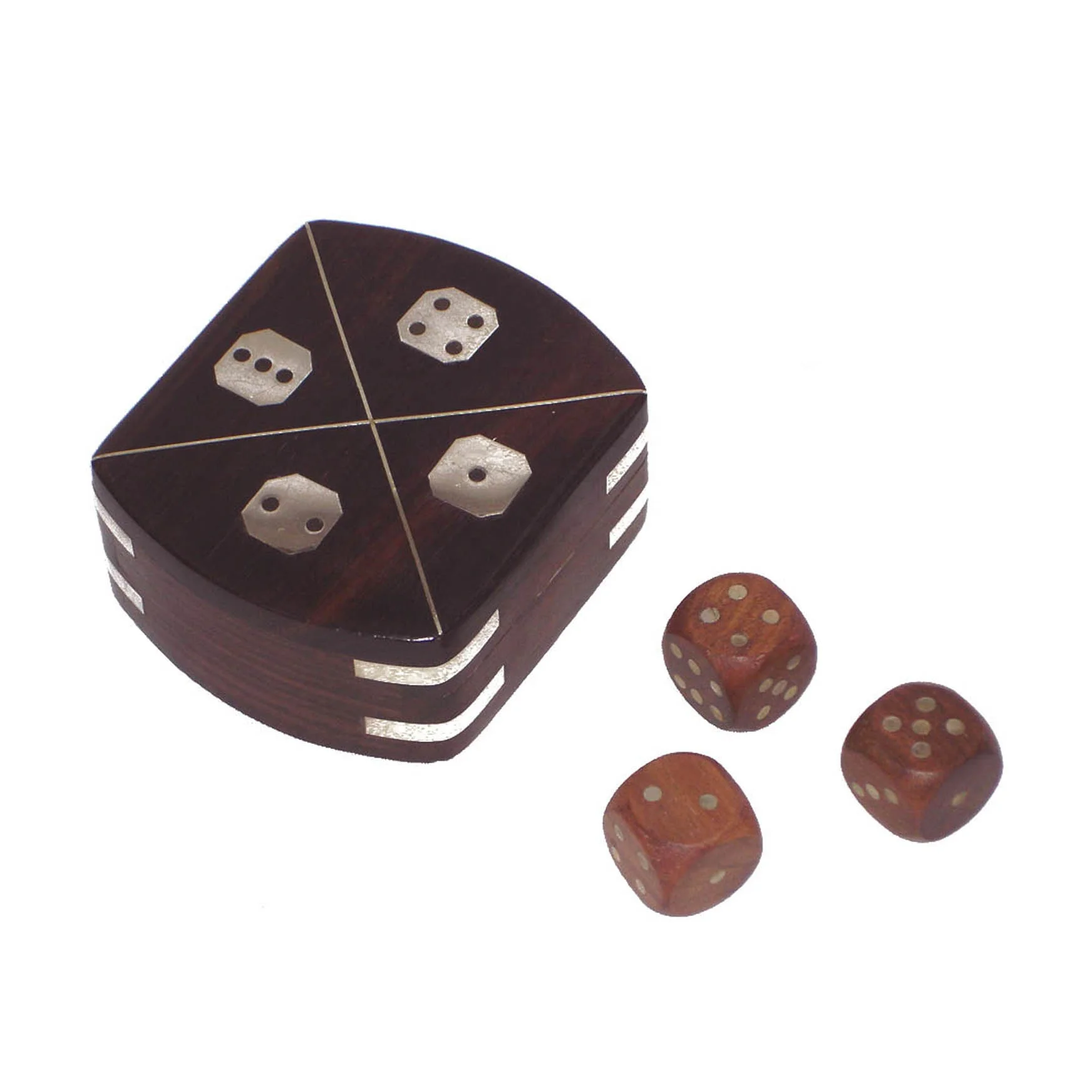 Top Selling Wooden Dice Box Traditional Game for indoor game  Summer Latest Arrival Popular mango wood made  Game