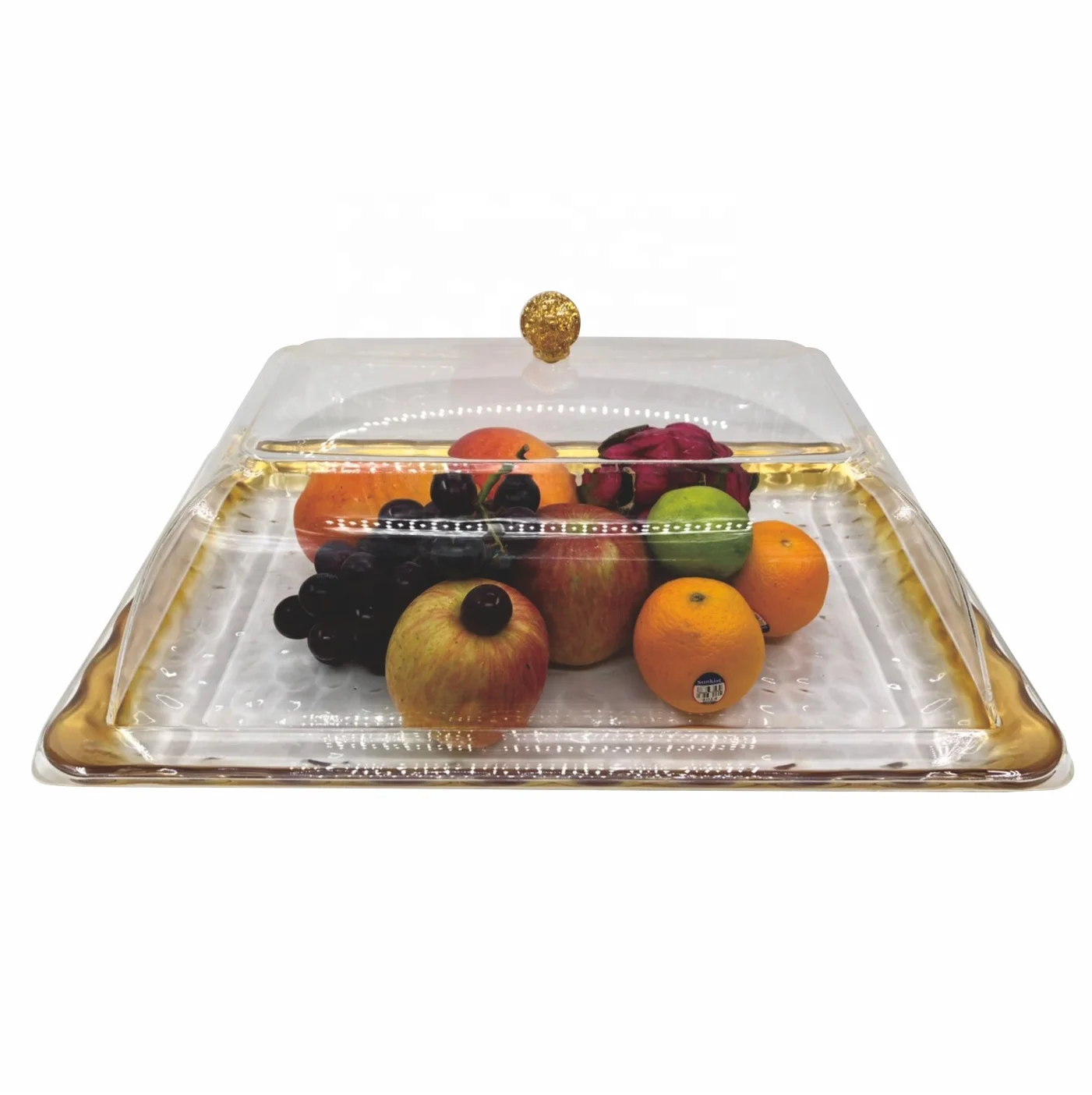 Acrylic serving tray with candy bowl set