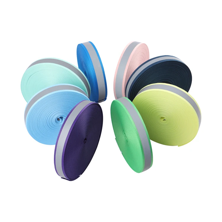 Making Bags Garments Tape Luggage Belt Sewing glow in dark Reflective Webbing strap for cat fog collar