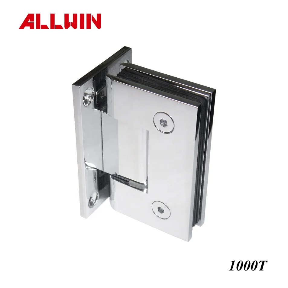 Brass H Back Plate Shower Glass Door Hinge