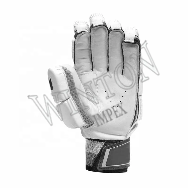 2021 OEM New Best Cricket Batting Gloves For Professional Players With Pitted Leather Highly Protection and Finger Saver
