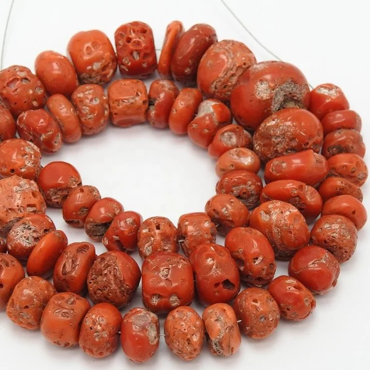 Red Coral Roundel Smooth Bead Handmade Loose Stone Wholesaler Supplies For Making Jewelry Natural