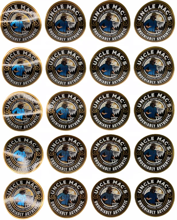 
2 inch C50 mm round adhesive label sticker digital printing golden effect high quality glossy coating buy from 500 pcs 