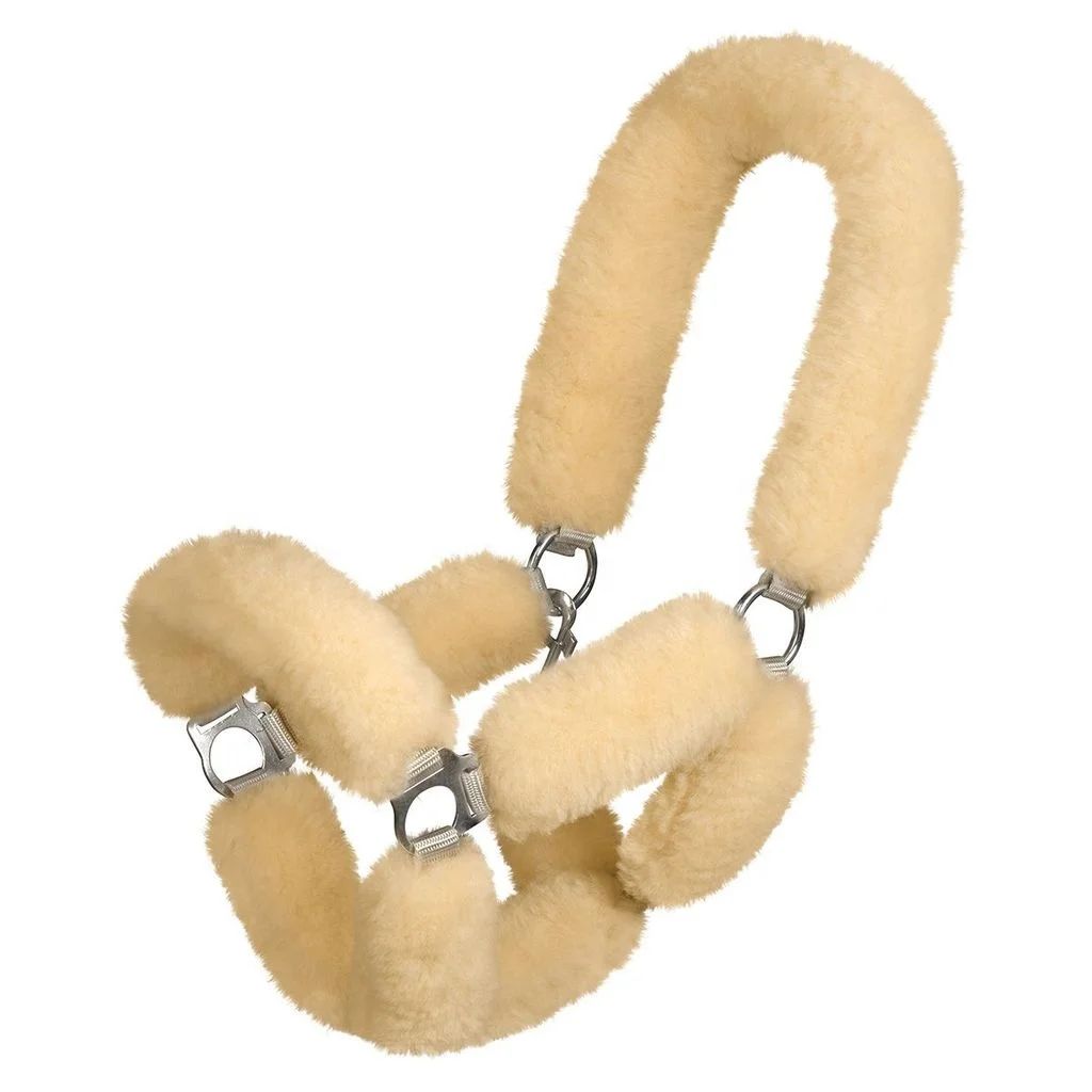 SMART NYLON HORSE HALTER  WITH MINK FUR COVERED , CUSTOMIZED HORSE HALTER , POLYPROPYLENE HORSE HALTER WITH MINK FUR COVERED