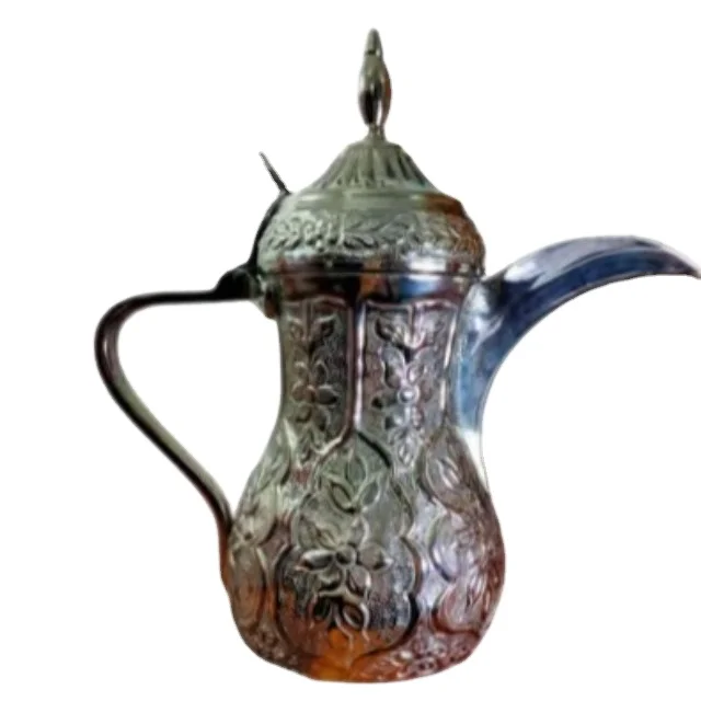 
Hand Carved Designer Silver Colour Antique Vintage Style Contemporary Premium Quality Tea Coffee Warmer 