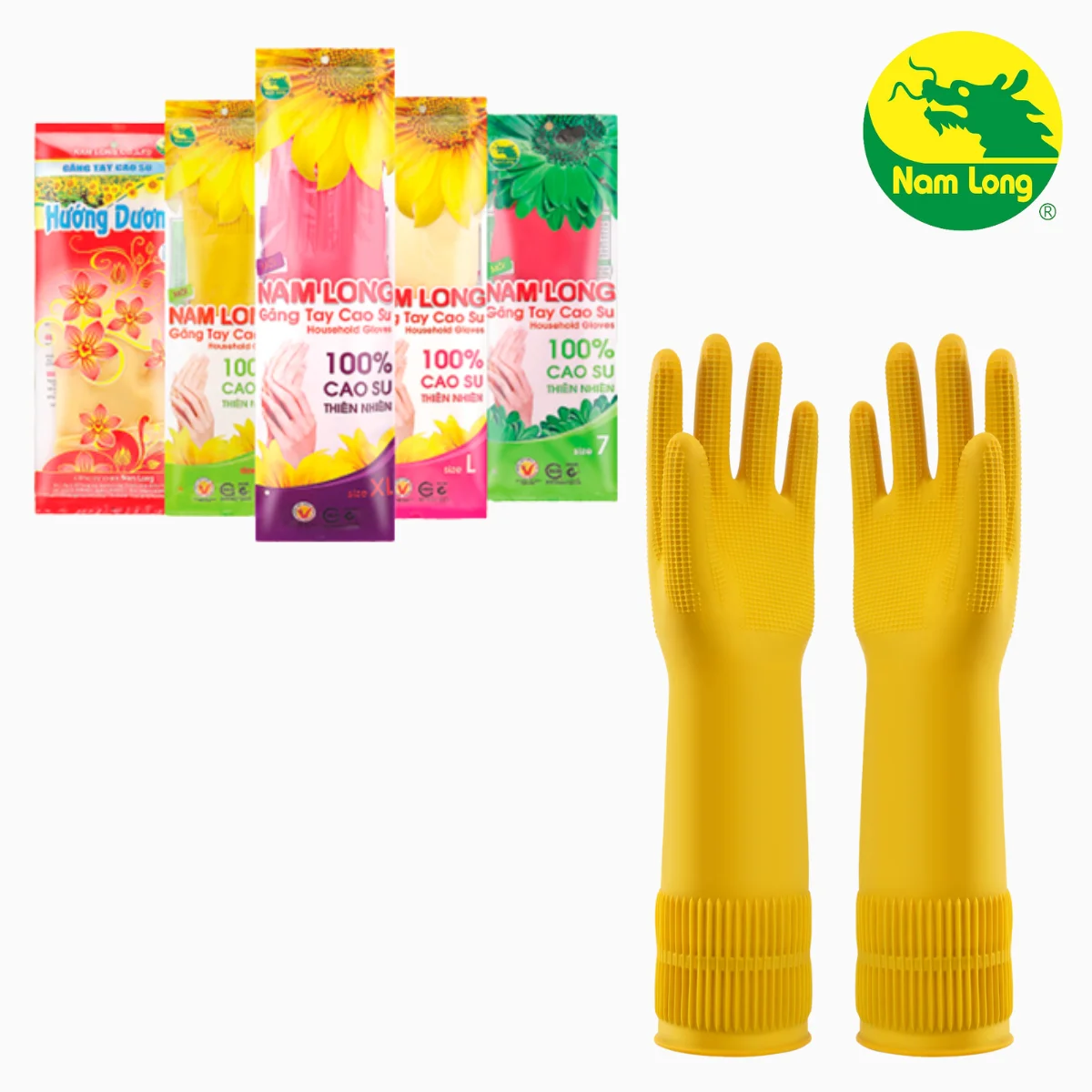 Made in Vietnam, Loved in Homes: Nam Long Rubber Gloves, Large Rubber Gloves, Protecting Your Hands From The Cold  size M, L, XL