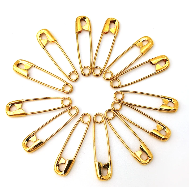 Prym 071136 Sewing Accessories Gold Plated Safety Pins Brass Garment pins in bulk, Box of 1000 pcs