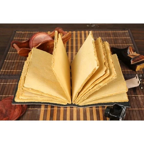 Оригинальный размер Печать Натуральная кожа ручная работа бумажная печать молочный античный ведьмахство винтажный кожаный Журнал Блокнот Журнал