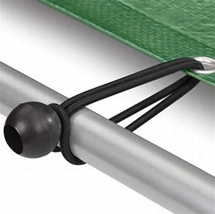 Heavy Duty 50 Pack Ball Bungee Cords 6 Inch 4mm Latex and PP Many Colors Canopy Tarp Tie with Ball Fasteners
