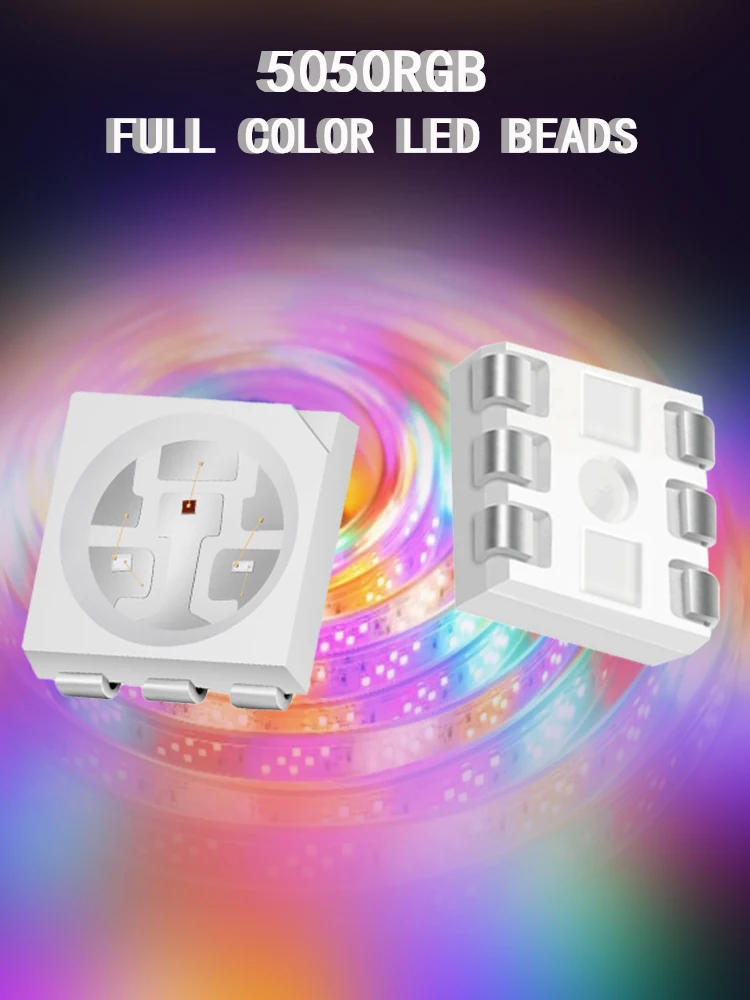 5050 RGB SMD LED red green blue three color 5050 3in1 LED chip  LED Tri-Color DC 3V 0.2W led RGB