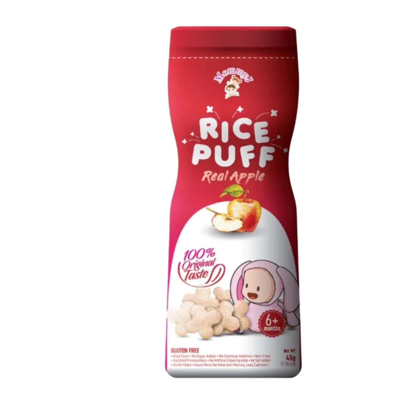 100% Original Taste Gluten-Free Baby Rice Puffs and Biscuit Easily Melted Blueberry Banana Snacks with No Sugar Added