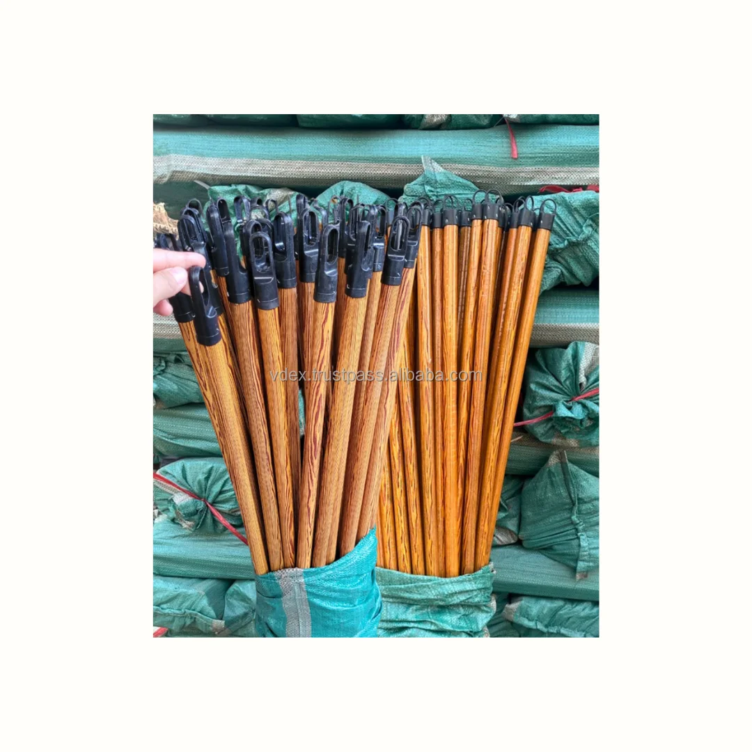 2024 new wooden Long broom Handle fancy brooms with handle plastic sweeping broom