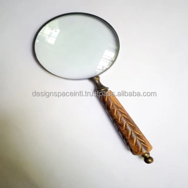 
 Антикварное увеличительное стекло ручная изогнутая ручка с костяной ручкой по доступной цене  