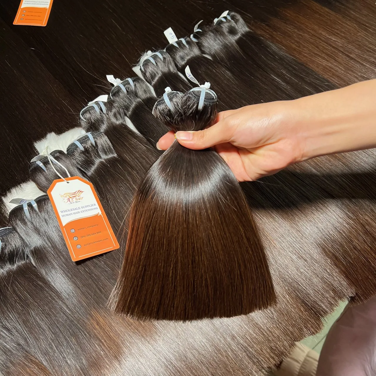 Best Selling Hot Color Brown Tip Ombre Mixed Color Bone Straight Vietnamese Cambodia Human Hair Wholesales