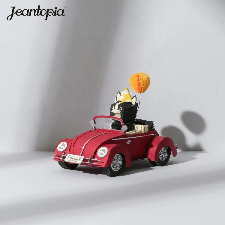 *[4R] Handmade Bulldog Cabriolet Car Miniature DIY Kit Handicrafts