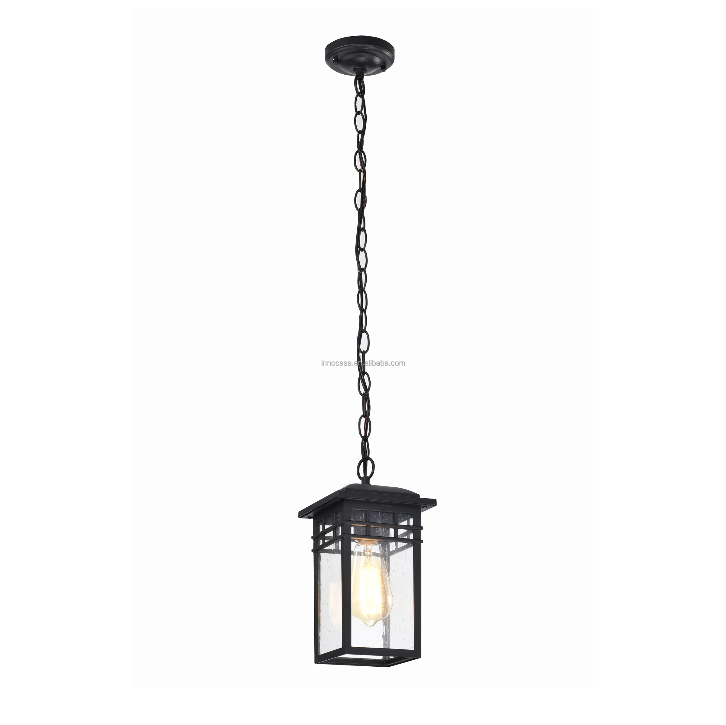 NTG- HH Modern Design 1-Light E26/E27 ORB Powder Coating Clear Glass Shade IP44 Pendant Lamp Hanging Light Ceiling Light
