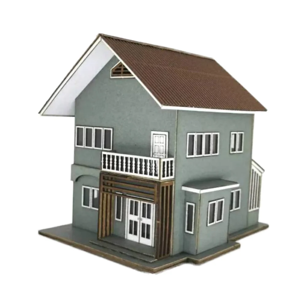 Thai House Miniature Dollhouse Model - Handmade Craft Collectible Toy #12