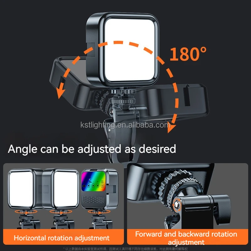 Square ring light basic hot shoe clip desktop tripod clamp head Mini Portable battery LED selfie live Mobile pocket Fill Light