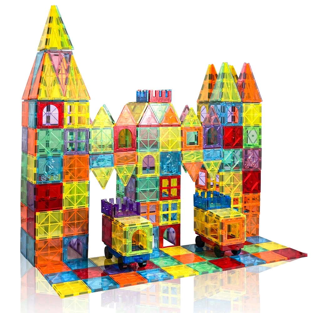 3D New Style Colorful Magnet Building Blocks Toy Set 102 Pcs Strong Magnetic Construction Toys for Kids