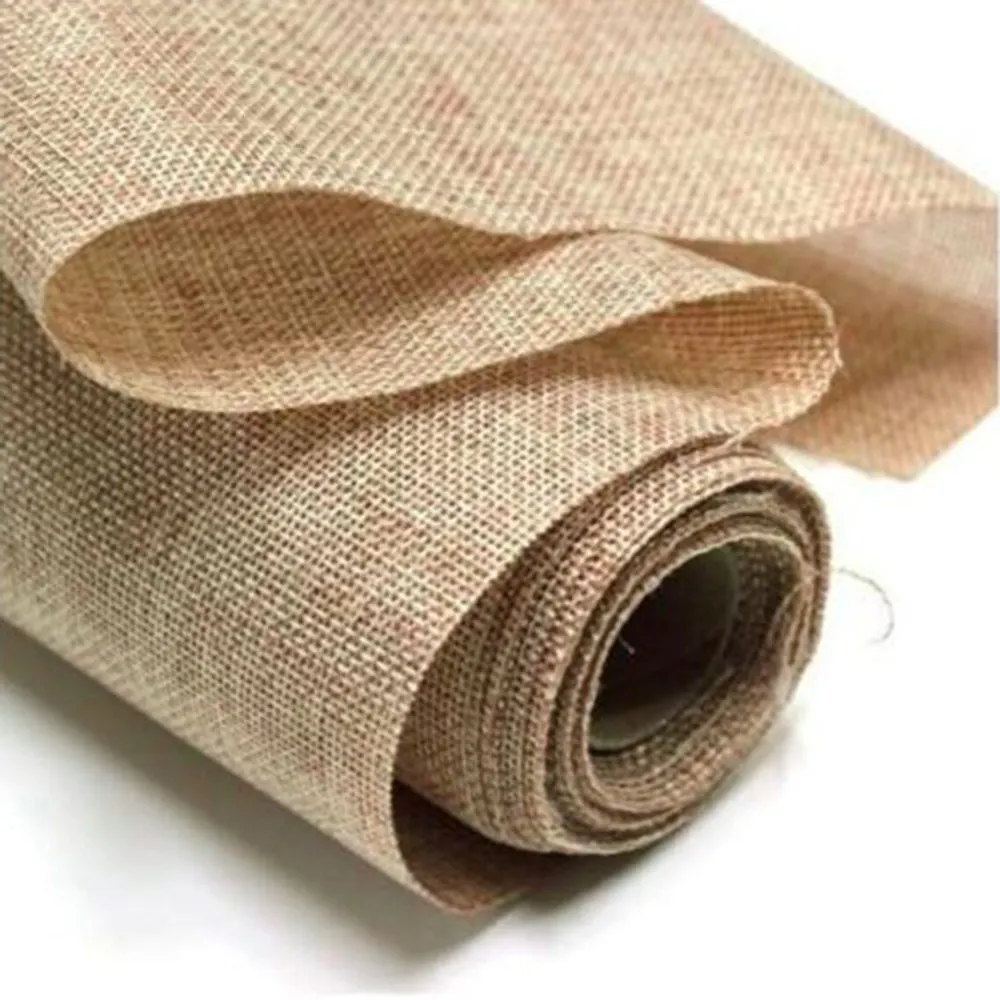 Bamboo Linen Fabric 6060 Cotton Jute Cloth Jute Burlap Hessian Cloth 100% Jute Tote For Construction Decoration Packing