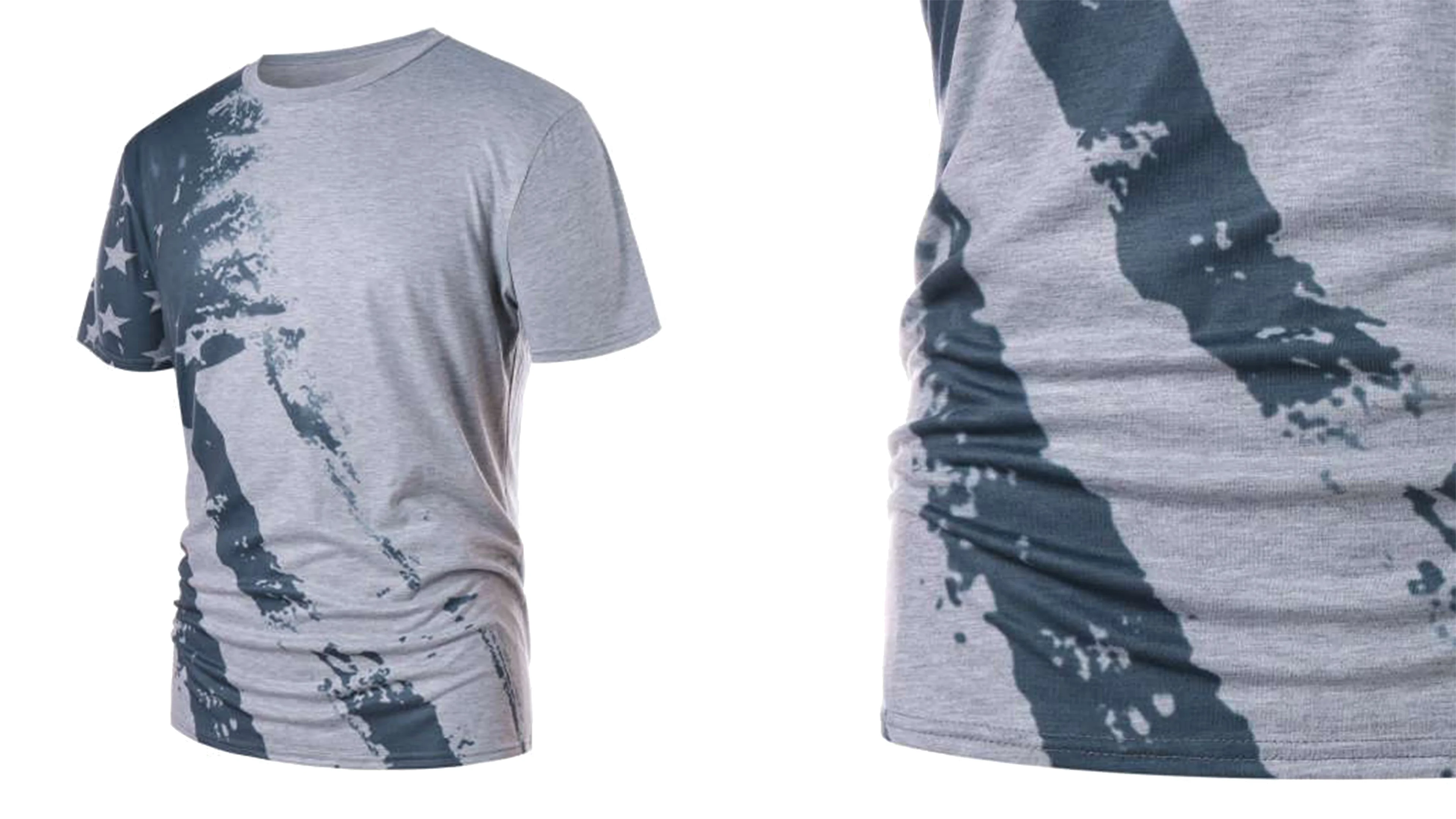 Customized silk screen printed all over printed men short sleeve o neck custom t shirt wholesales clothing Bangladesh