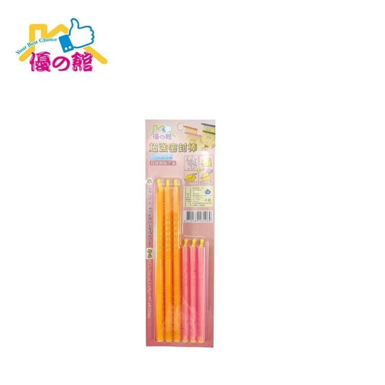 Customized logo plastic seal and pour food bag clip