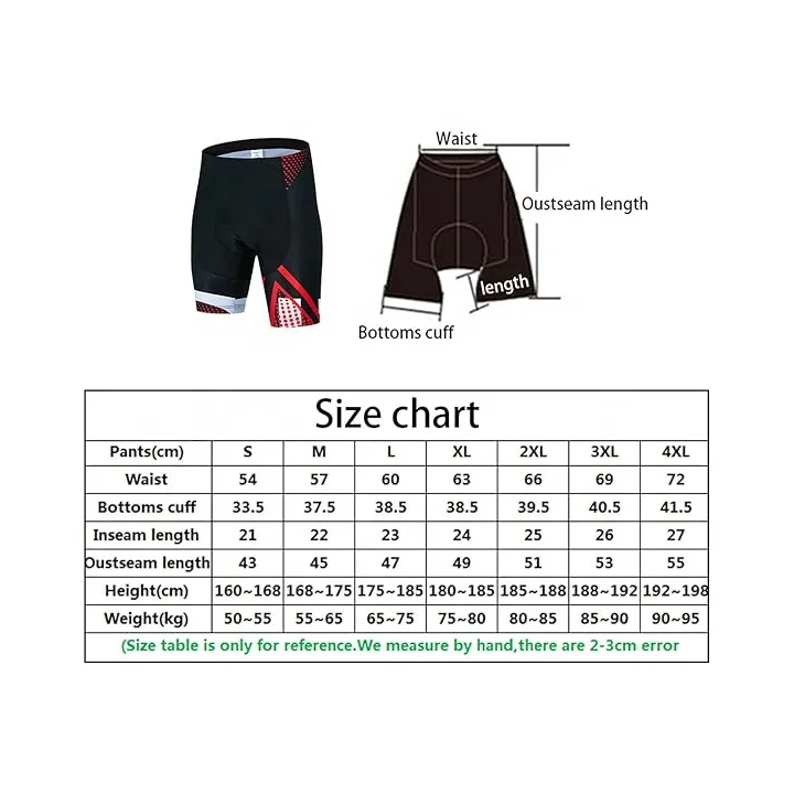 Cycling Shorts with 4D Gel Padding 2 Side Pockets 4 Way Stretch Anti-Slip Silicone Customizable Logo-Per Demand OEM Service