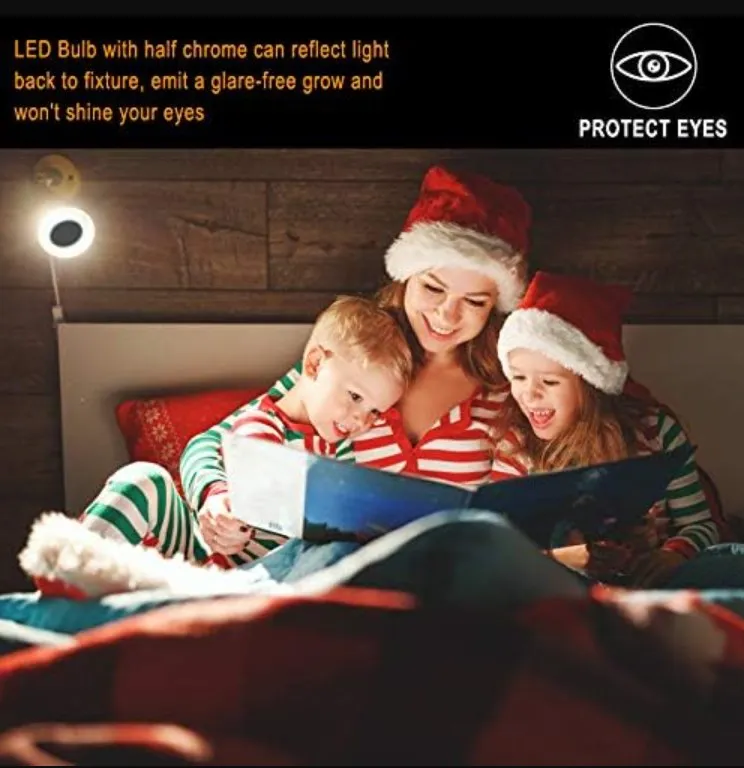 Roomlux LED Edison Lamp Bulb E14 E27 4W Mirror Gold Silver Half-plated G45 A60 Filament Lighting