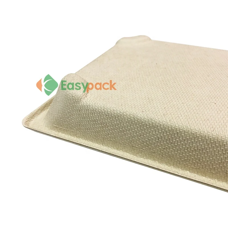 Rectangular disposable takeout tray sushi box biodegradable food container