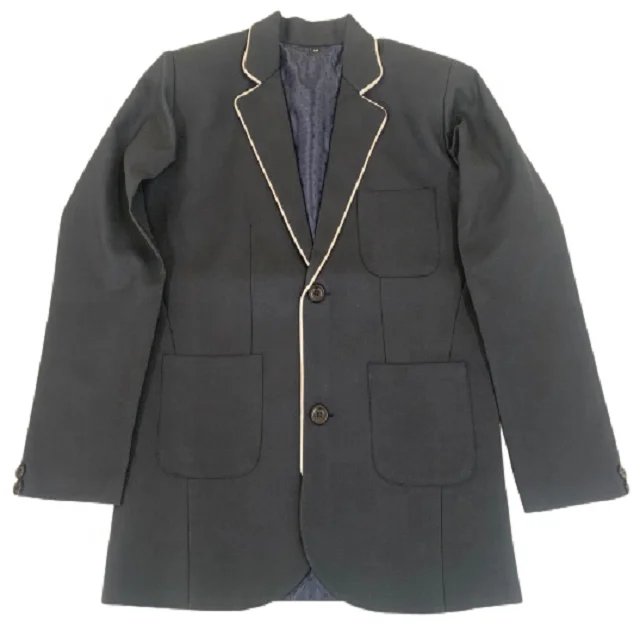 Customized Wholesale Manufacturer School Uniform Long Sleeve Three Pocket Plain Red Blazer