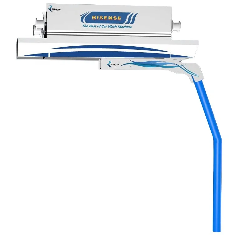 Single arm touchless car washing machine with high pressure water sprinkler