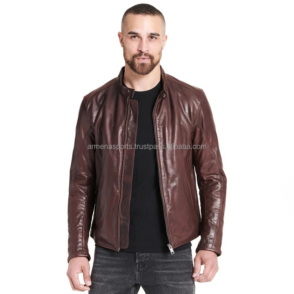 
 Новая модная мужская кожаная куртка по индивидуальному заказу  