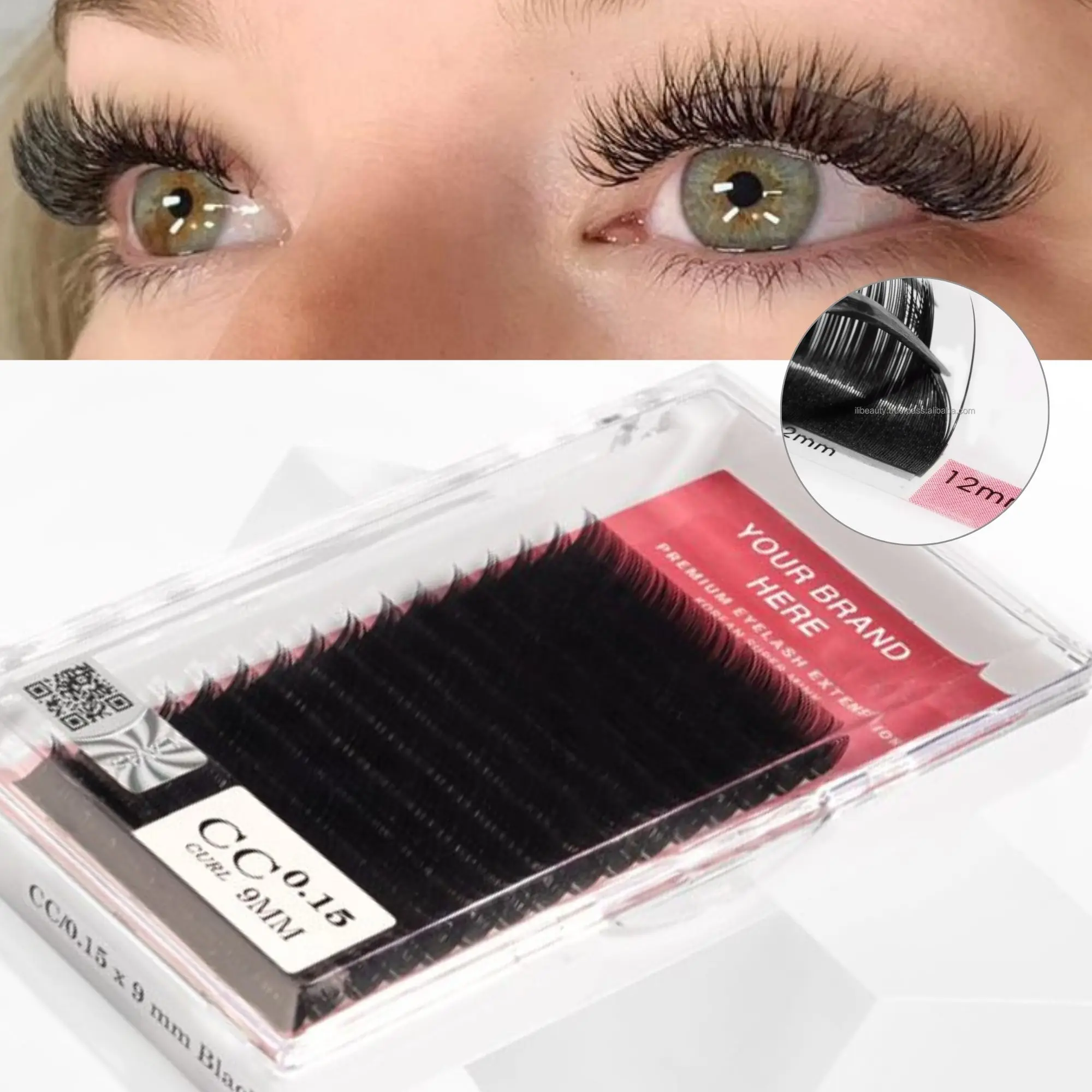 Individual Eyelash Hot Sale Pointed Mix 8-15mm Soft Lash Extension Faux Mink Classic Eyelash Extension Manufacturing