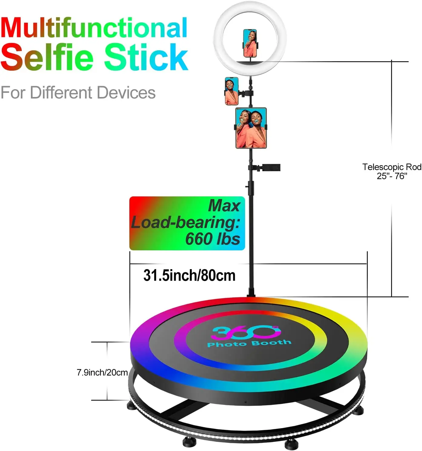 New Tech 360 Degree Slow Motion Video Photobooth Automatic 360 Camera Photo Booth Portable 360 Photo Booth Automatic