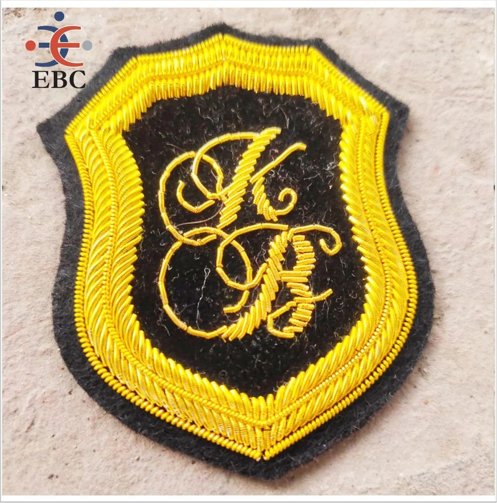 Define Your Looks And Sentiment With Fashion bullion patch Custom Handmade Embroidered Badges of name letters