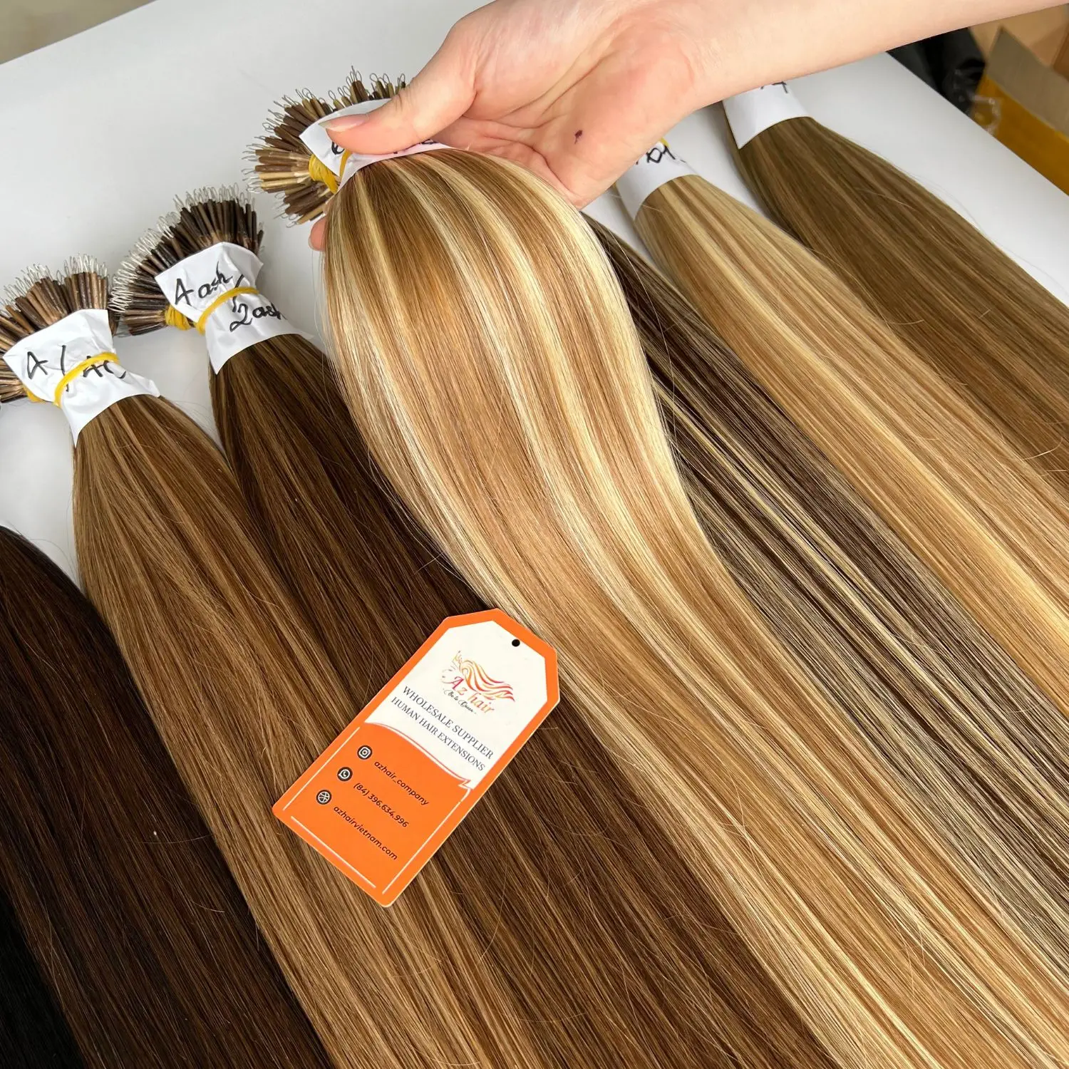 Large Stock Ready To Ship Nano Tip Hair Extensions Highlight Color Customize Length Up To 40 Inches Wholesale Price
