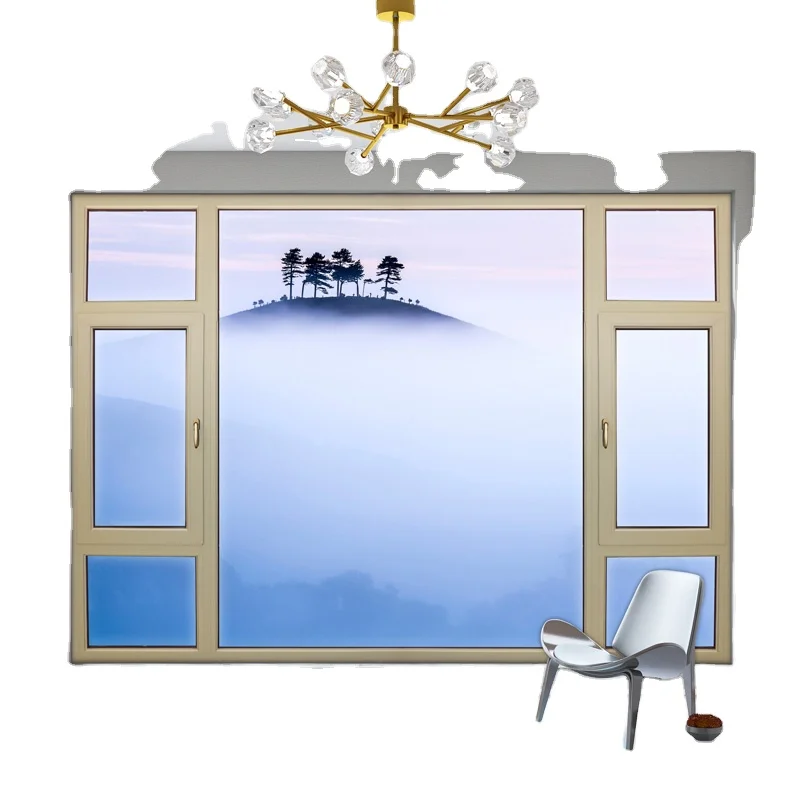 Chinese Factory Heat-insulation Affordable Bridge-broken glass aluminum frame casement window