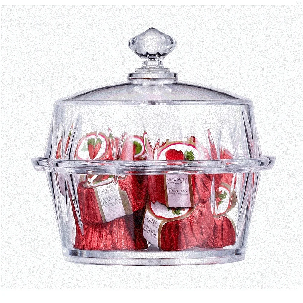 Acrylic serving tray with candy bowl set