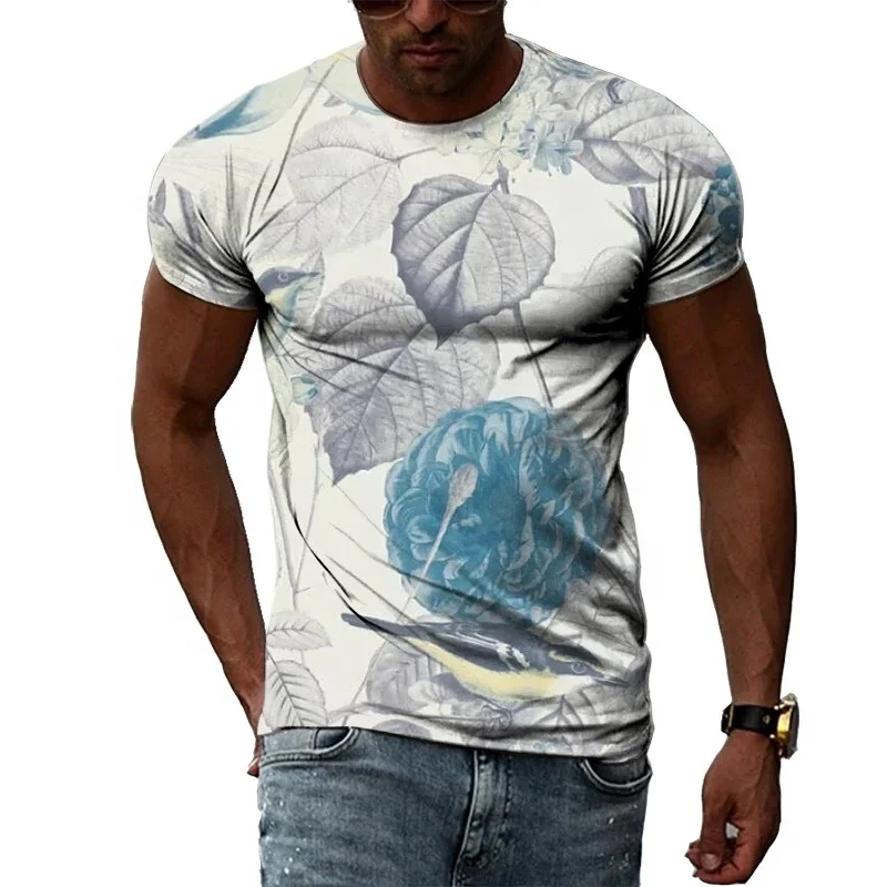 Summer Hot Sale Art Leisure T-Shirt Short Sleeve O-Neck Comfortable Fashion Trend Men Breathable Gorgeous 3D Print T-Shirt