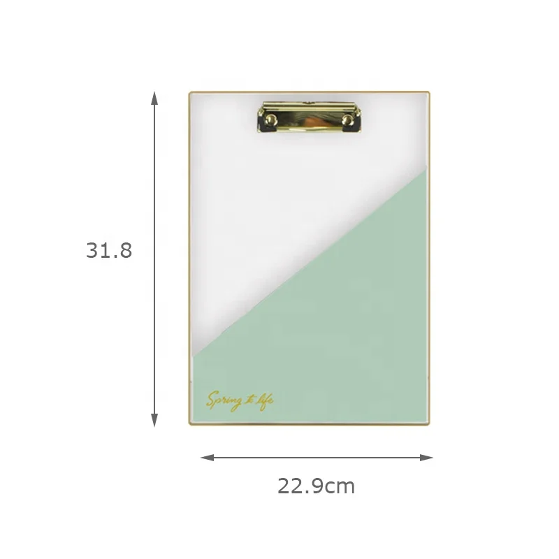 Office Printed Dry Erase Acrylic Metal Clipboards Stationery