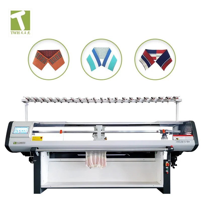 Industrial Single System 52/60/72/80/100inch Flat Knitting Machine for School Factory Use for Sweater Jersey Shoes Collar