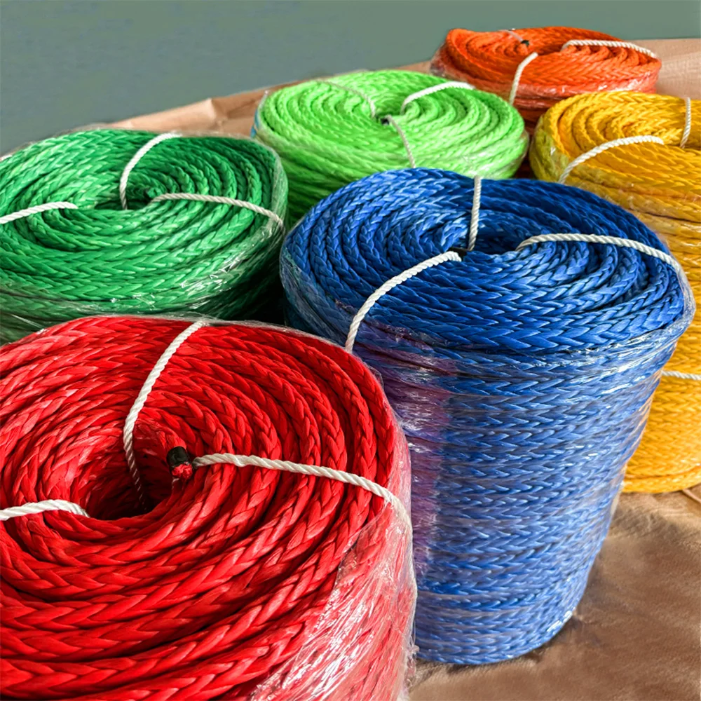 Высокопрочный многоразмерный 12 нитей синтетический 100% Uhmwpe морской Канат для швартовки