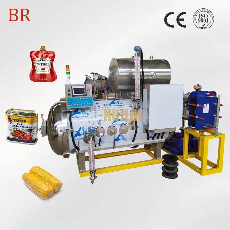 Canned Porridge Mushroom Meat Sauce Sterilization Retort Autoclave Machine Autoclave Retort Sterilizer For Canned Fish