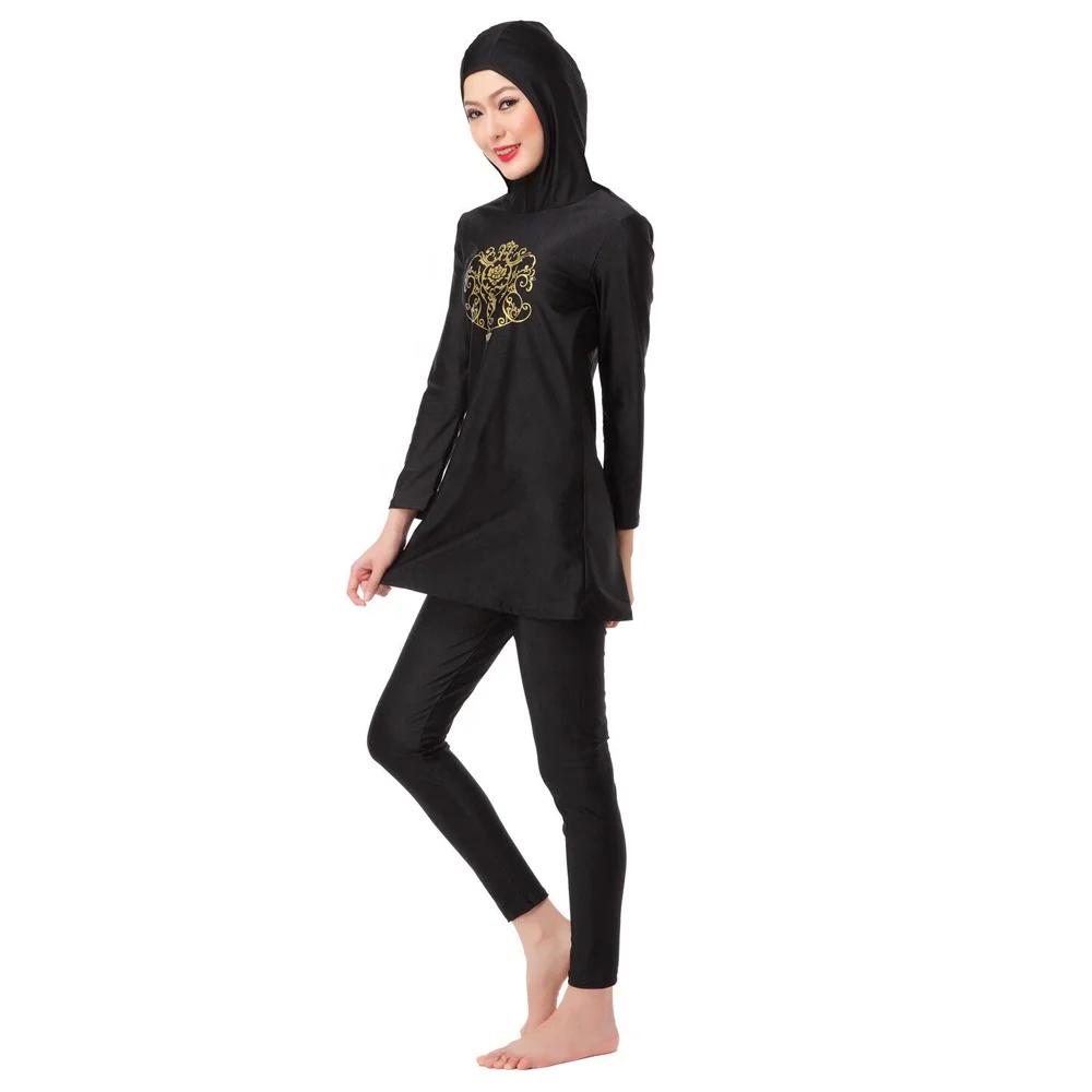 Wholesale Low Quantity Woman Bath Swim Suit Islamic Hijab Muslimah Swimwear Swimsuits full cover bathing suit