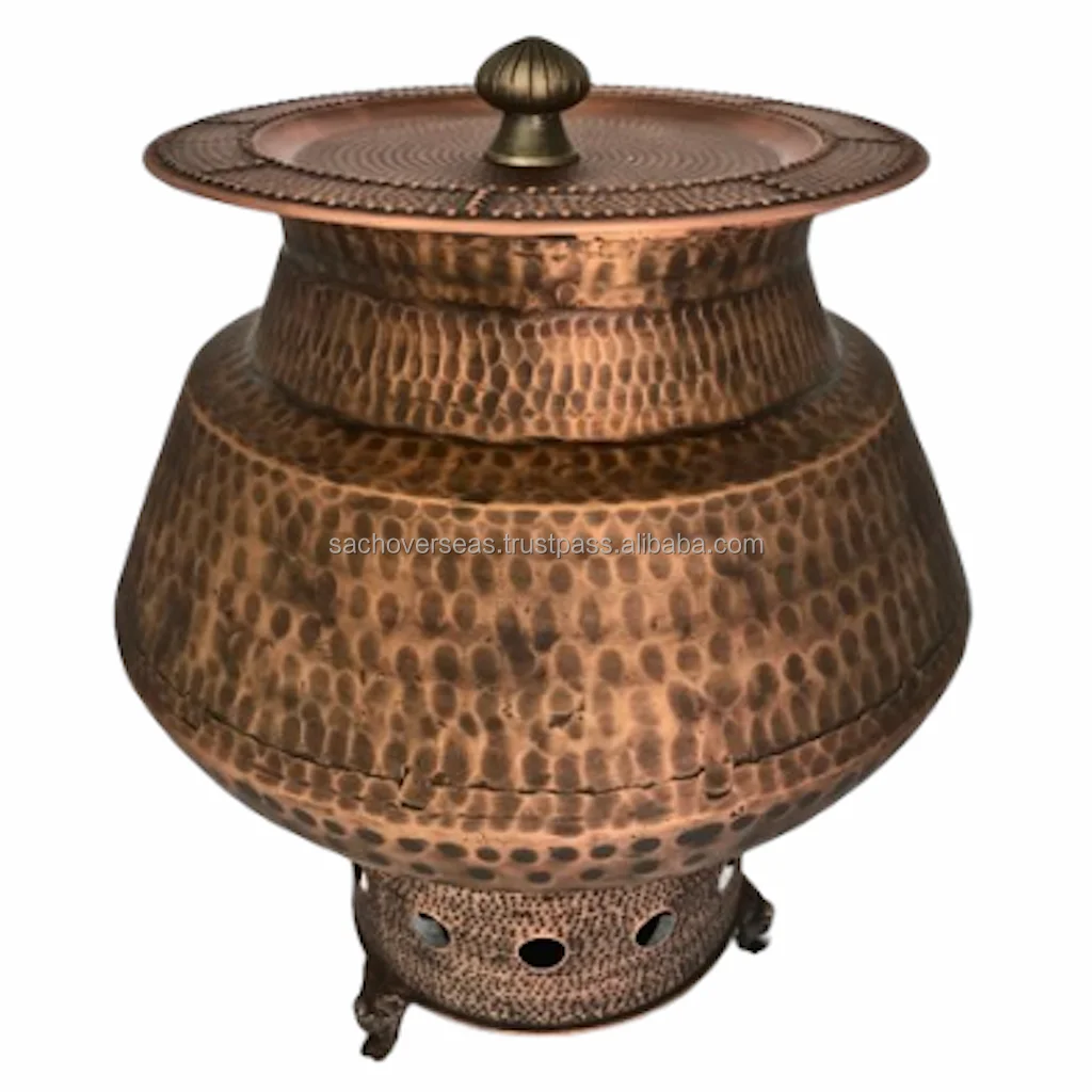 Antique Hammered Copper Chafing Dish Buffet Set for Catering