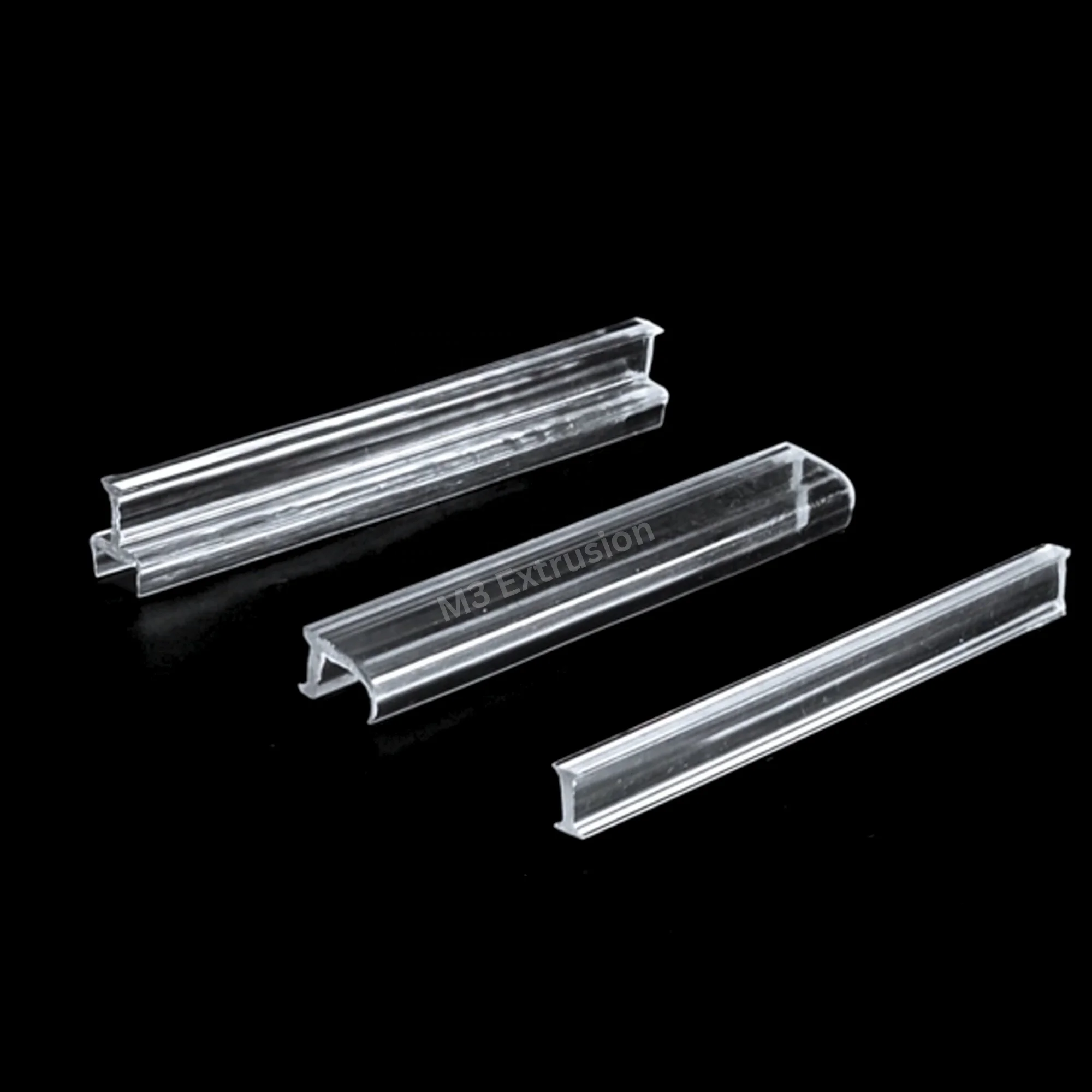 Customised Transparent PMMA Acrylic Linear Lampshade Dome Pattern Profile Matte/Frosted/Prism LED Plastic Extrusion Factory Made